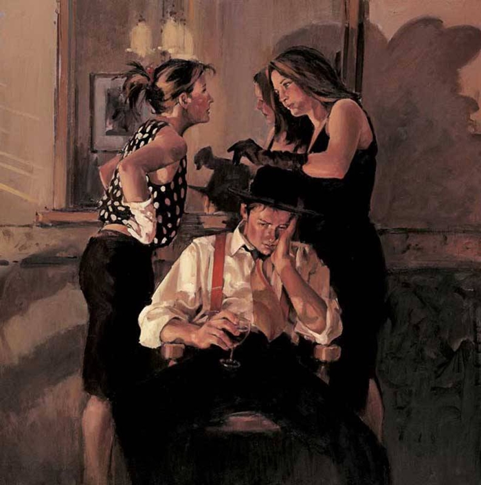 Ретро измены женщин. Raymond Leech 1949 британский художник. Художник Джек веттриано картины. Живопись Raymond Leech.
